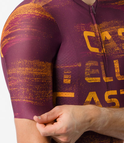 Castelli Maillot Stratus Logo S/S - deep bordeaux winter sky | S