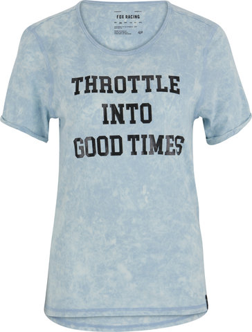 Fox Head Womens Throttle SS T-Shirt - crystal blue/S