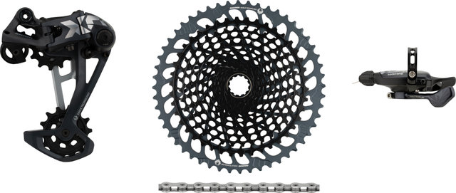 SRAM Kit de Mise à Niveau X01 Eagle 1x12 vitesses VAE avec Cassette - black - X01 silver/SRAM XD/14 dents/SRAM XD/aucun/10-52/aucun/sans