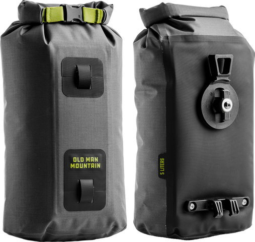 Old Man Mountain Bolsa de horquilla Hemlock 5 L con Flip Cages - gris-negro | 5 