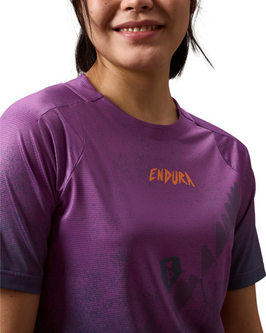 Endura Maillot Singletrack Print S/S pour Dames - end purple | M