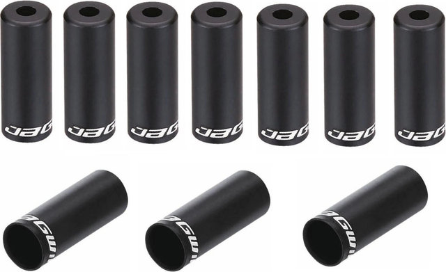 Jagwire Aluminium End Caps for Shift Cable Housing 4 mm, Sealed - 10 pieces - black
