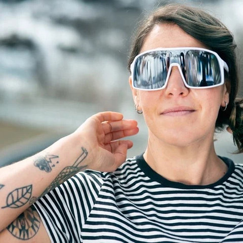 CHPO Erica Sports Glasses - white/silver mirror