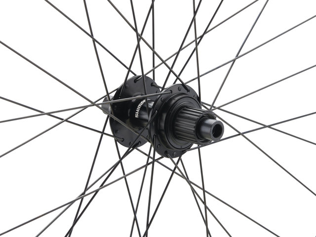 bc basic Set de Roues Mountain Deore Disc Center Lock P-22 29" - noir | set de 29" (avant 15x100 + arrière 12x142) Shimano Micro Spline