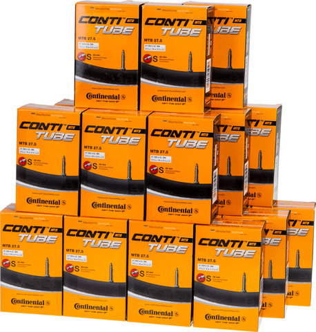 Continental MTB 27.5 Inner Tube Set - 25 Inner Tubes + 2 Free Tyre Levers - universal/47-584 to 60-584/Presta Valve (SV)/27.5x1.75-2.4 Presta 42 mm/42 mm