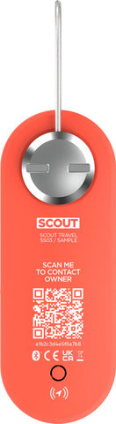Knog Étiquette intelligente pour bagage Scout Travel Alarm+Finder - rot silber