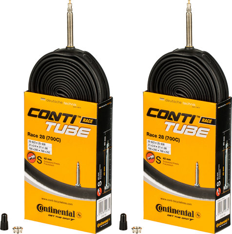 Continental Schlauch Race 28 - 2 Stück - universal/SV/20-622 bis 25-630/20-25 x 622-630 SV 42 mm/42 mm