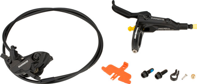Shimano Freno de disco BR-MT520 + BL-MT501 J-Kit - negro/Rueda delantera/Izquierdo (específico de lado)