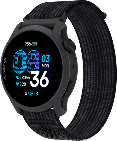Coros Pace 4 mit Nylon-Armband Multisport-Smartwatch - black