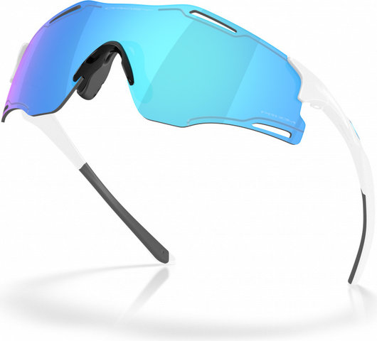 Oakley Cybr Zero Sportbrille - polished white | prizm sapphire