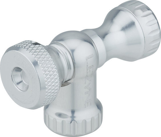 Lezyne Control Drive CO2 pump head with 16 g CO2 cartridge - silver