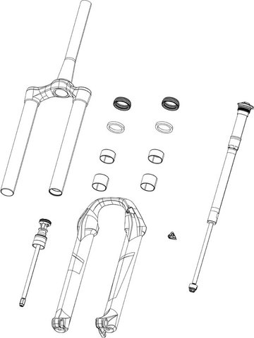 RockShox Tauchrohreinheit für Lyrik Ultimate D1+ 29" ab Modell 2023 - electric red