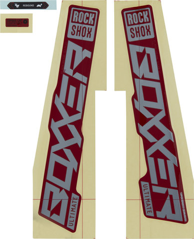 RockShox Juego de calcomanías para BoXXer Ultimate Modelo 2021 - boXXer red-gloss polar foil