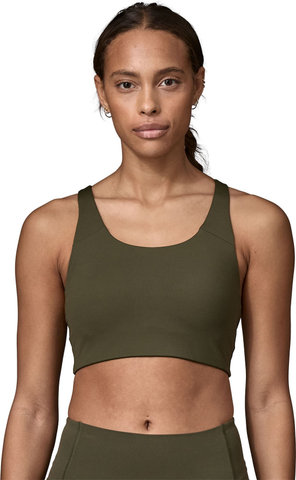 Patagonia Shadowlite High Impact Adjustable Sports Bra - pine needle green/M