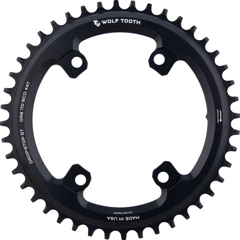 Wolf Tooth Components 110 BCD Asymmetric 4-arm Chainring Shimano GRX for HG+ 12-speed Chain - black/44 