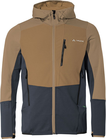 VAUDE Mens Monviso Hooded Grid Fleece Jacket - oat/M