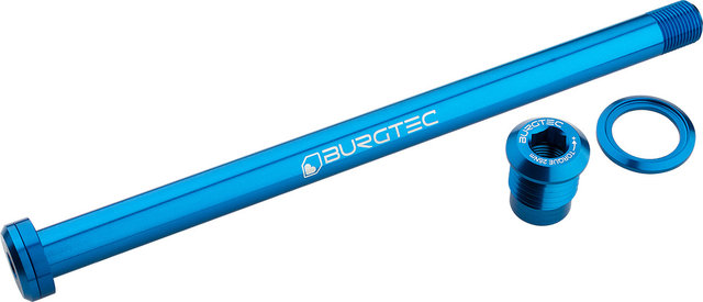 Burgtec Axe traversant arrière 180 mm x 12 mm, pas de filetage 1,00 mm - deep blue/148 mm