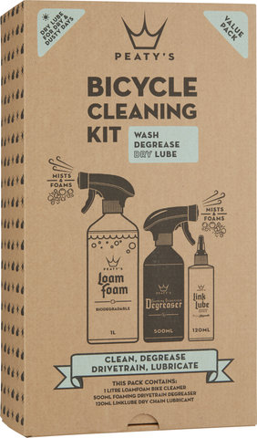 Peaty's Wash Degrease Lubricate Dry Reinigungsset - universal