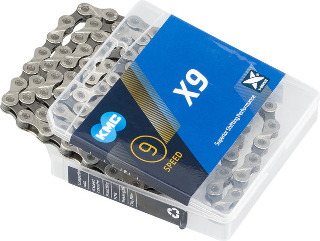 KMC X9 9-speed Chain - silver-grey/114