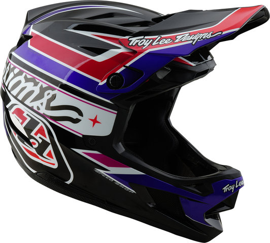 Troy Lee Designs D4 Polyacrylite Fullface Helm - linear black/57 - 58 cm