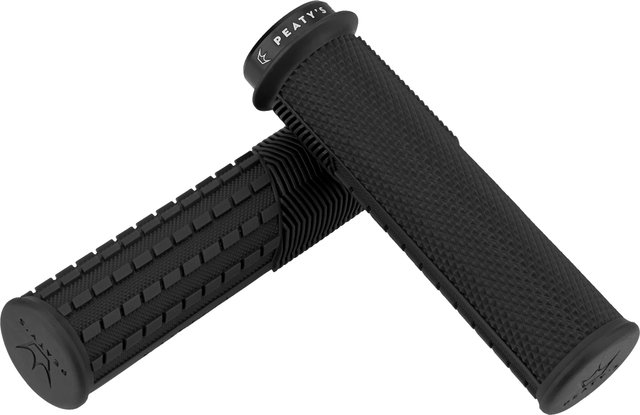 Peaty's Monarch Grips Knurl Lock-On Handlebar Grips - black/thick