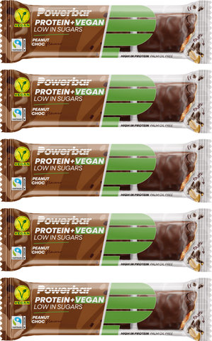 Powerbar Protein Plus Low Sugar Vegan Bar - 5 Pieces - peanut choc