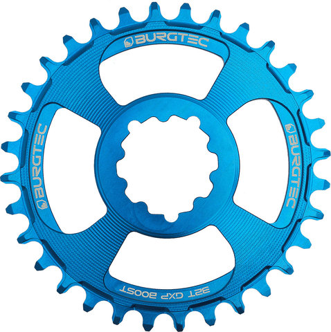 Burgtec 3 mm Offset Thick Thin Kettenblatt für SRAM 3-Bolt - deep blue/32/32 Z