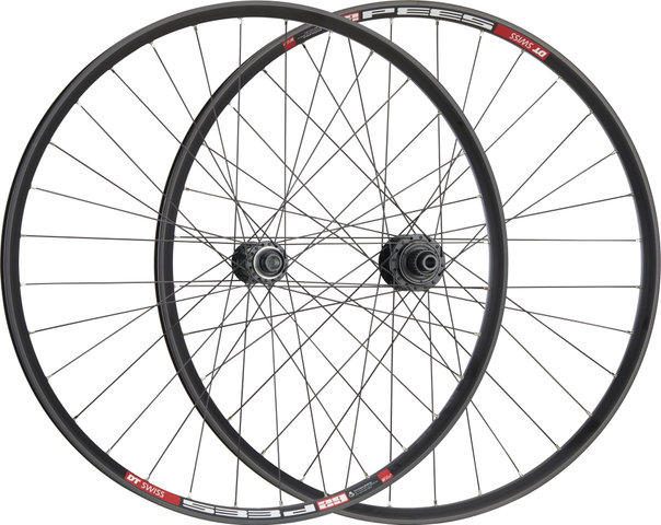 bc basic Mountain Deore Center Lock Disc DT 533 29" Boost/Non-Boost Wheelset - schwarz | Shimano Micro Spline | Boost | 142 mm | 110 mm | 29" | 110 mm | Shimano Micro Spline | 110 mm | 142 mm | Non Boost