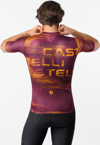 Castelli Maillot Stratus Logo S/S - deep bordeaux winter sky | S