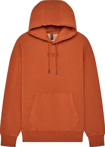 Fox Head Wordmark Oversized Fleece Pullover - cognac/M