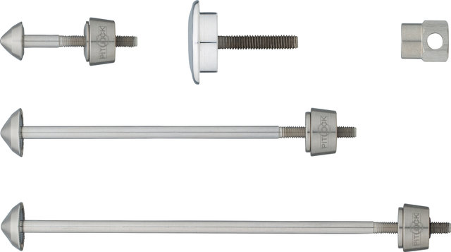 Pitlock Security Set 02/GA Front Wheel + Rear Wheel + Seatpost + Ahead - silver-silver/universal