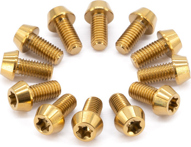 77designz Vis de fixation en titane pour disques de frein - gold | 10 mm