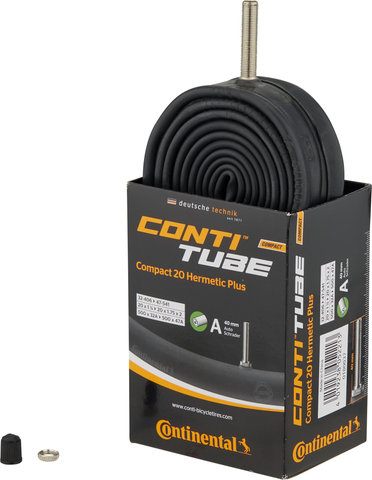 Continental Chambre à Air Compact 20 Hermetic Plus - universal/32-406 à 47-451/Valve Schrader (AV)/20 x 1 1/4-1,75x2 AV 40 mm/40 