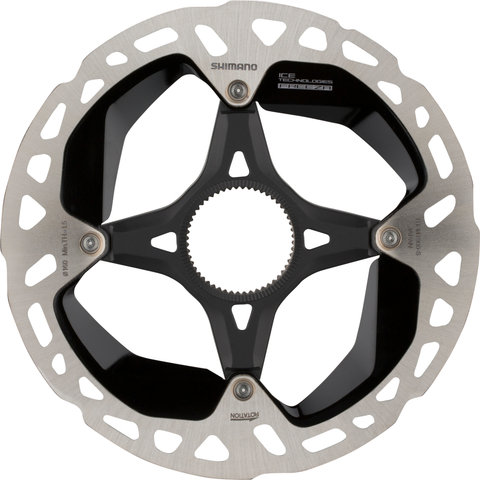Shimano Bremsscheibe RT-MT900 Center Lock Innenverzahnung für XTR / Dura-Ace - silber-schwarz/160 mm