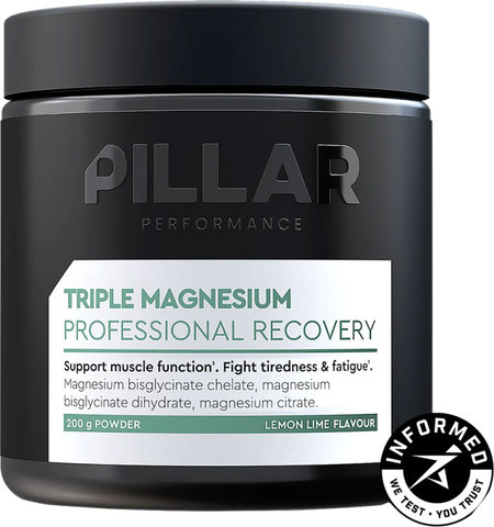 PILLAR Performance Triple Magnesium Professional Recovery Powder Dosage - lemon-lime