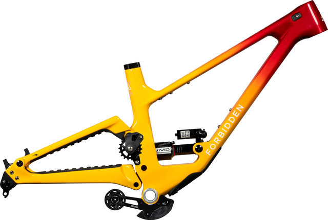FORBIDDEN Dreadnought V2 Carbon Frame Kit - bloody sabbath/160 mm/L/12 mm Thru Axle