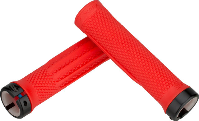 OneUp Components Lock-On Lenkergriffe - red/136 mm