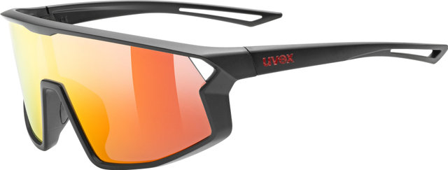 uvex Gafas para niños Skyryse Jr. - black mate/mirror red