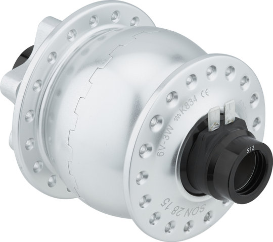 SON Hub dynamo - silver-anodised/36 hole