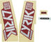 RockShox Sticker Set for Lyrik Ultimate - 2021 Model - boXXer red-gloss polar foil