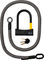 tex-lock Eyelet chain lock + D-lock shackle lock - electric grey