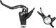 Magura Set de frenos de disco d+t MT4 eSTOP Carbotecture - polished black anodized/Set/Flip-Flop (no específico de lado)