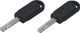 tex-lock eyelet Kettenschloss + U/X-lock Mini-Bügelschloss - onyx black/120 cm