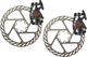 Avid BB7 MTB Front+Rear Disc Brake Set w/ Brake Rotor - graphite/front PM 160 mm + rear IS 160 mm set