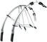 Raceblade Long Front & Rear Mudguard Set - silver/28"
