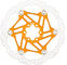 Bremsscheibe 6-Loch Floating - orange/180 mm