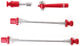 CONTEC Serrage Rapide de Sécurité SQR Select+ pour Roues et Tige de Selle - riot red/set (roue avant et arrière)