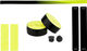 Fizik Vento Microtex Tacky Bicolor Handlebar Tape - yellow fluo-black