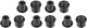 absoluteBLACK Set de tornillos de platos de 5 brazos - black/largo