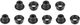 absoluteBLACK Set de tornillos de platos de 5 brazos - black/corto